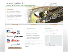 Tablet Screenshot of mckuinpipeline.com